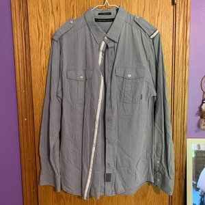 Sean John Tailored Fit Grey soft Button Down Shirt